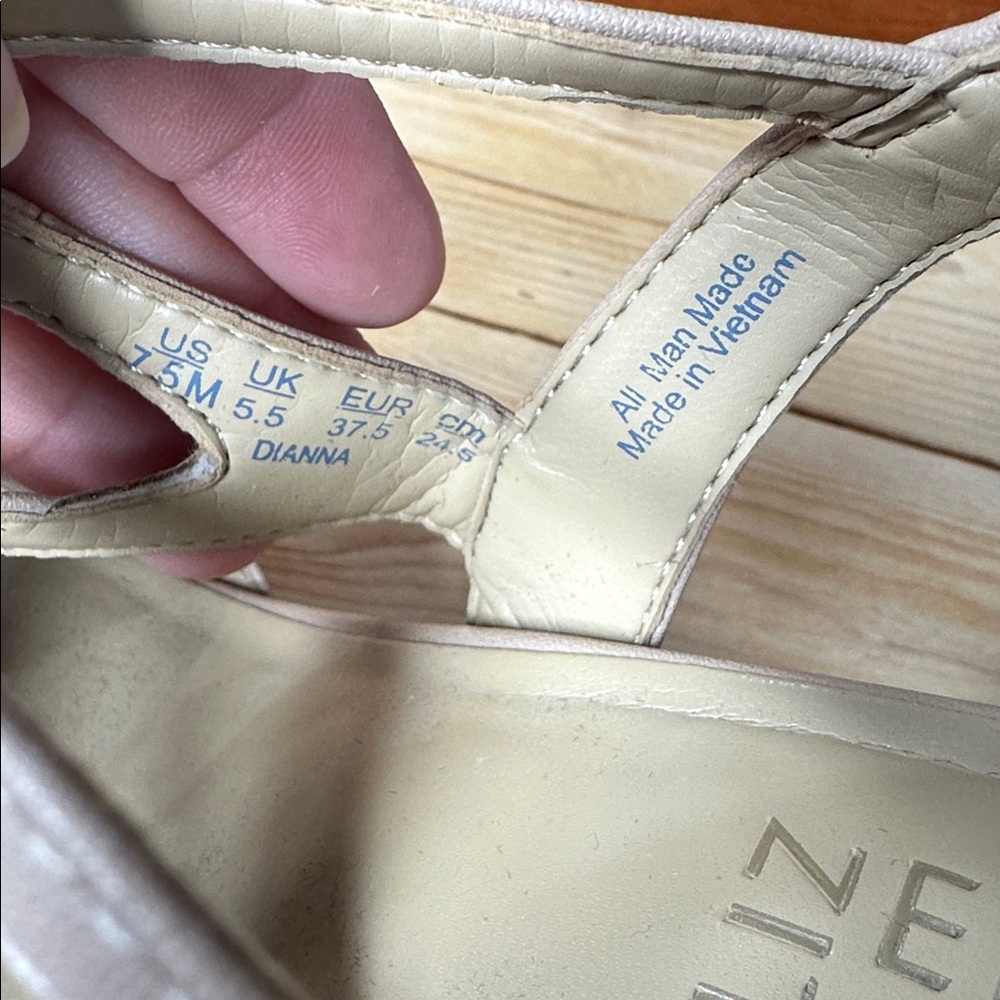 Naturalizer Beige Strappy High Heel Sandals - Picture 6 of 7